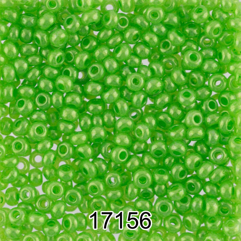 Бисер Preciosa 10/0 (2.3 мм), 500 г, 17156 (Ф016) зеленый