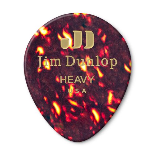 Dunlop 485P05HV Celluloid Shell Teardrop Heavy 12Pack медиаторы, жесткие, 12 шт.
