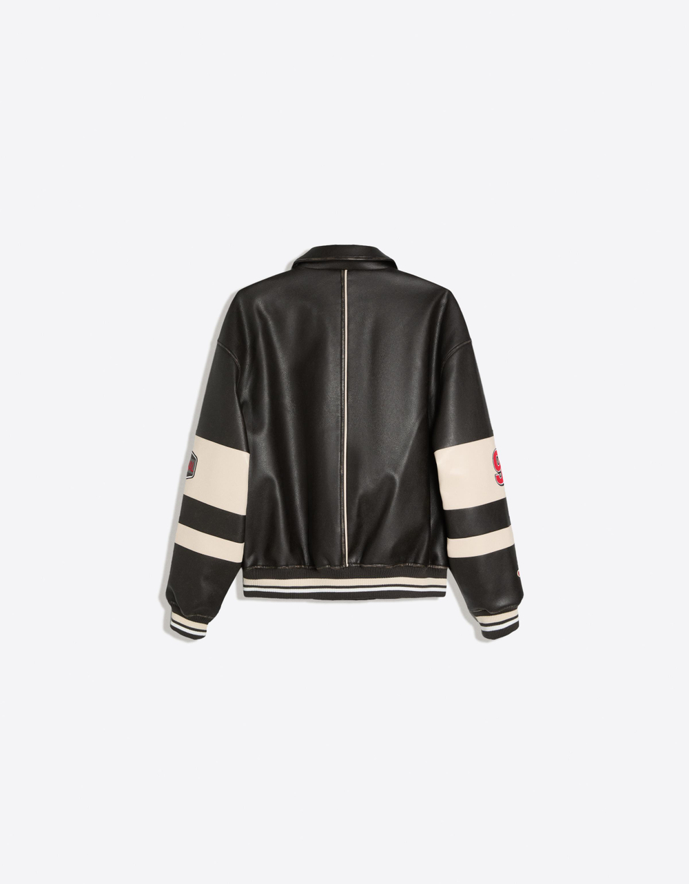 Мужская куртка из искусственной кожи с графическим принтом, арт. 2561/677 - BERSHKA