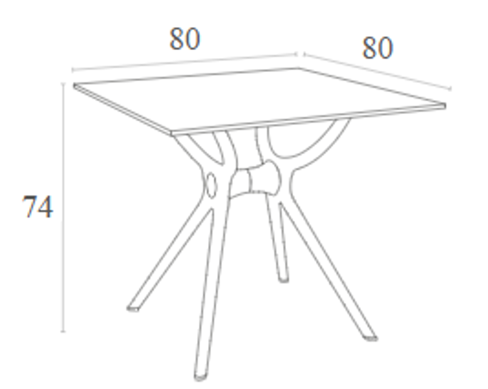 Стол пластиковый Air Table 80 Белый
