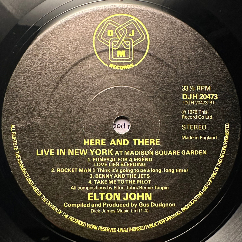 Elton John - Here And There (Англия 1976г.)