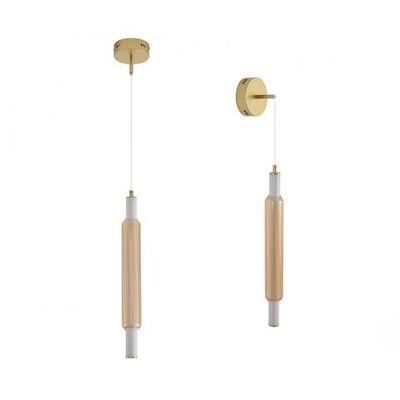 8259/15WCL LEDIO LN26 280 золото/амбер, металл/акрил/стекло Бра/подвес LED 15W 4000К 220V TRENDY
