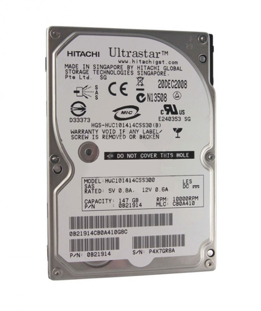 Жесткий диск Hitachi SFF SAS 146Gb 10K 2.5" Hot-Plug HUC101414CSS300