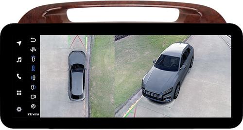 Магнитола для Toyota Camry 30 2001-2006 (рамка дерево 1) - Teyes LUX ONE 360 монитор 12.3" 2K QLED на Android 10, Быстрая, CarPlay, 4G SIM-слот, 4 камеры в комплекте