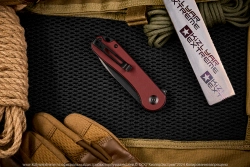 Нож Civivi Elementum C907A-1 сталь D2 BlackWash рукоять Burgundy G10