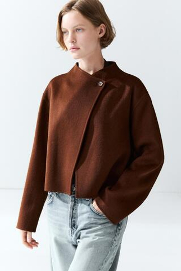Massimo Dutti Куртка-накидка с пуговицами, медный