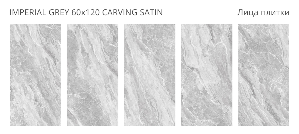 Staro LunaRossa IMPERIAL GREY 60x120 CARVING SATIN