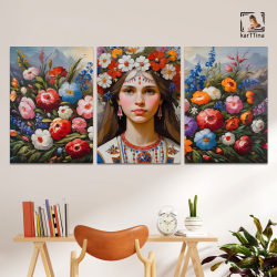 Картина karTTina "Золотое спокойствие", 150 см х 70 см