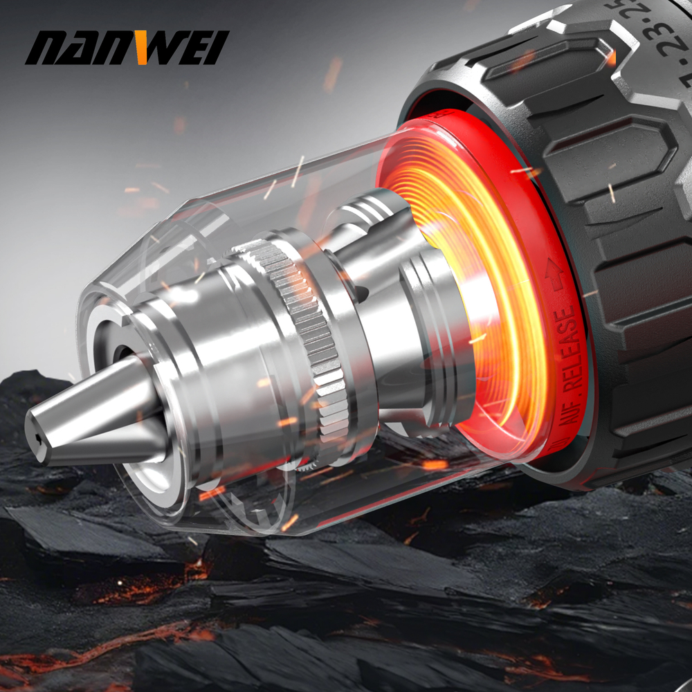 Шуруповерт аккумуляторный NANWEI NW-D5218C-6, 20 В, 180 Нм