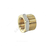 Футорка латунь никель Ду 10х8 (3/8"х1/4") НР/ВР 9024 ГОСТ 32585-2013 Aquasfera 9024-10