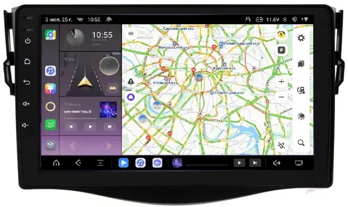 Магнитола для Toyota RAV4 30 2005-2012, Vanguard - Kuberg OL-9688 QLed, Android 13, Быстрейшая, CarPlay, SIM-слот