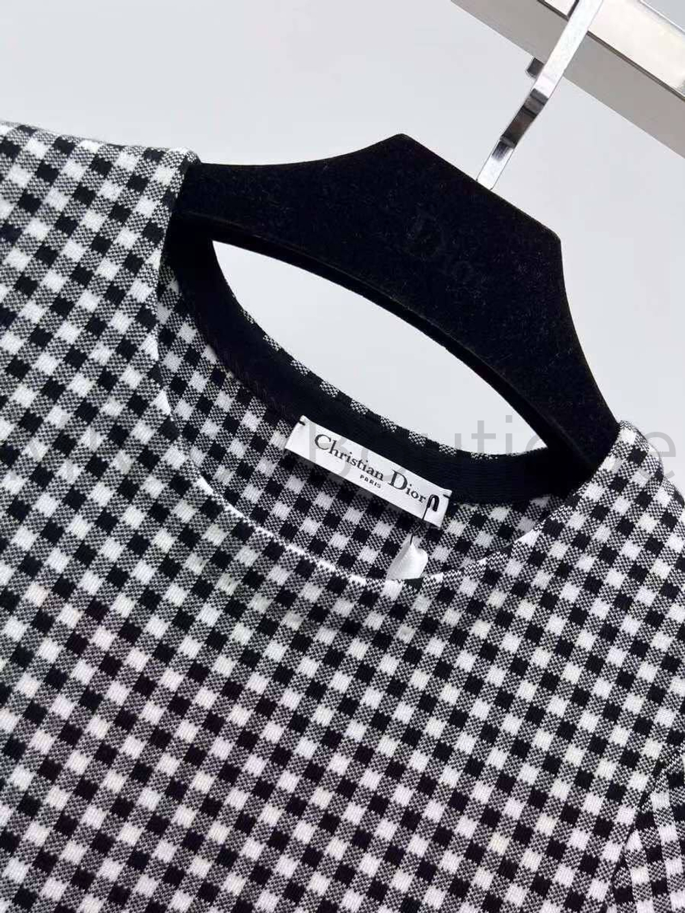 Короткое расклешенное платье Dior Check'n'Dior