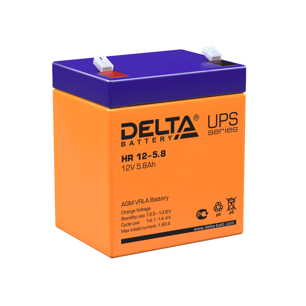 Аккумулятор DELTA HR 12-5.8 - AGM ( 12В / 5,8Ач )