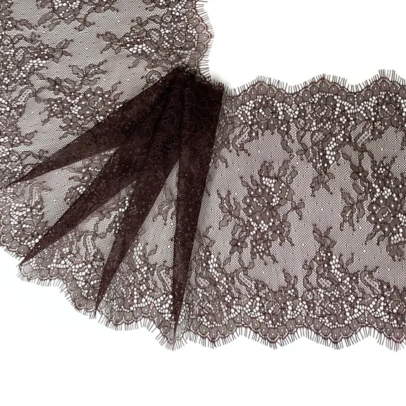 Кружево реснички шоколад (23*300 см)