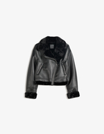Женская укороченная двусторонняя куртка - BERSHKA
