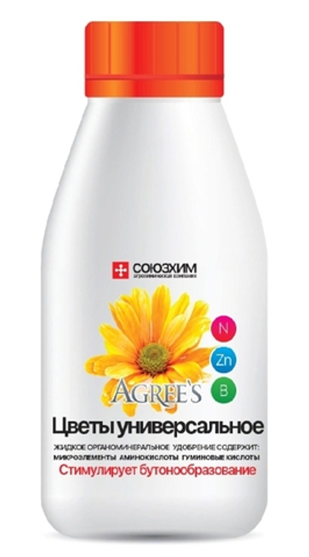 Жидкое органоминеральное удобрение "Агрис" "Цветы универсальное", 0,25л