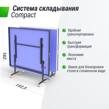 Теннисный стол UNIX Line для помещений Indoor 16 мм MDF синий