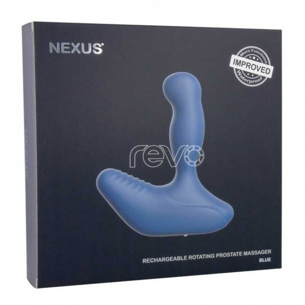 Вибромассажер простаты с вращением Nexus Revo Blue (6 реж. вибр, 2 реж. вращ.) (Цвет: синий)