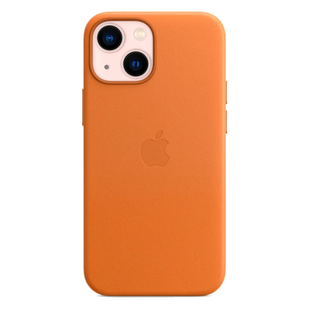 Кожаный чехол с поддержкой MagSafe Apple Leather Case для iPhone 13 mini, Golden Brown (Золотистая охра)