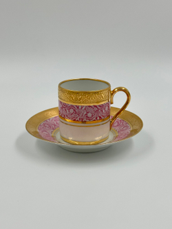 Кофейная пара розовая Legle, Limoges