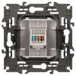 Розетка ЭРА Elegance 14-3107-16 RJ45, титан | Эра Elegance