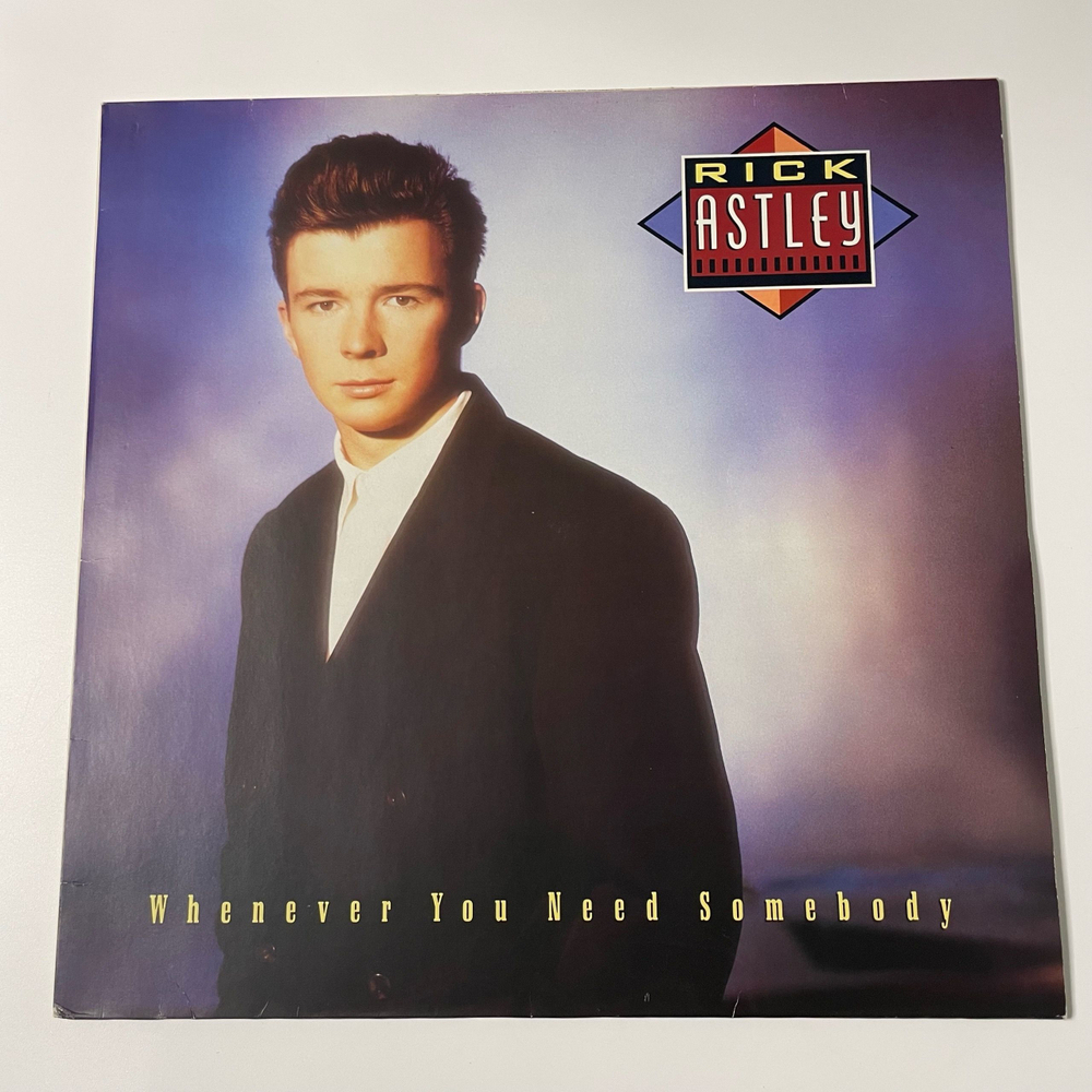 Винтажная виниловая пластинка LP Rick Astley, Whenever You Need Somebody (Германия 1987) Never Gonna Give You Up