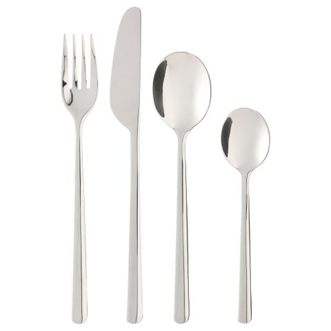 Набор столовых приборов на 6 персон IKEA LOFTESRIK, Нержавеющая сталь, 24 шт