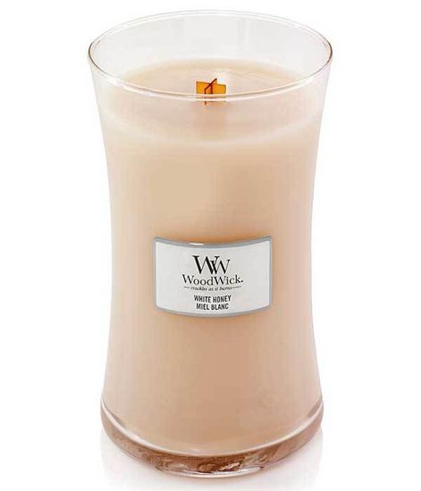 Белый мёд, ароматическая свеча, WoodWick