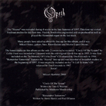 Opeth / My Arms, Your Hearse (RU)(CD)