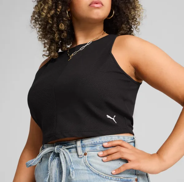 Топ женский PUMA WARDROBE ESS Ribbed Crop Top