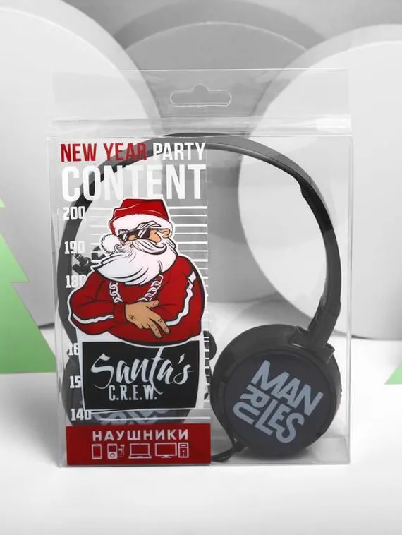 Наушники накладные «Santa», с микрофоном