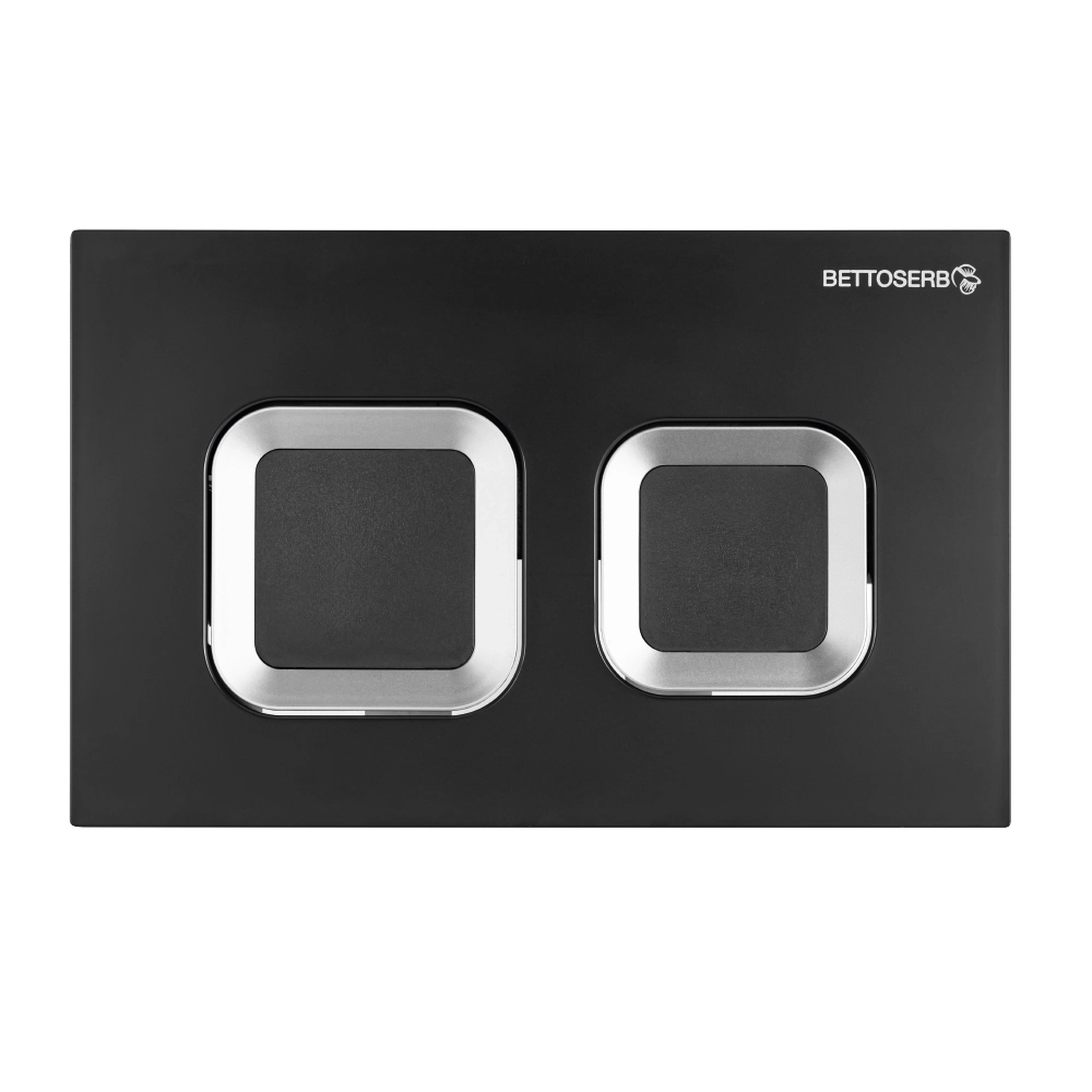 Клавиша смыва BETTOSERB черный матовый + хром глянец SMART