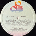 Barry White ‎– Barry White Sings For Someone You Love (Скандинавия 1977г.)