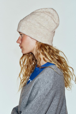 ZARA ШАПКА С ОТВОРОТОМ, ПЕСОЧНЫЙ