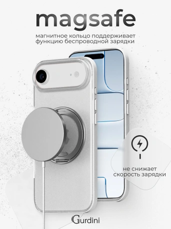 Чехол накладка iPhone 17 Air 6.5" Gurdini Shockproof Roller 360 White