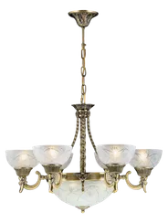 Люстра подвесная NewRgy 1622STD/6+3 БРОНЗА, 9×40 Вт, бронзовая