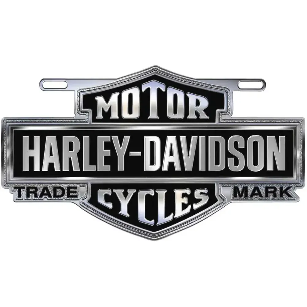 Эмблемма White Bar &amp; Shield Die Cast Silver Harley-Davidson