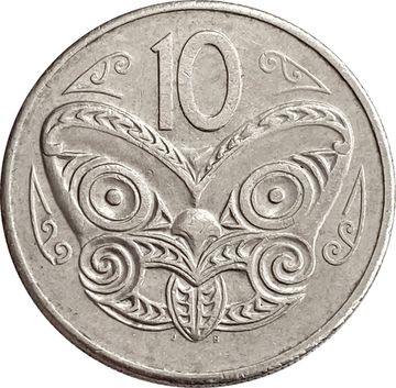 10 центов 1970-1985 Новая Зеландия