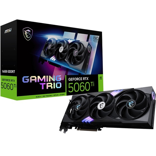 Видеокарта MSI GeForce RTX 5060 Ti GAMING TRIO OC 16GB (G506T-16GTC)