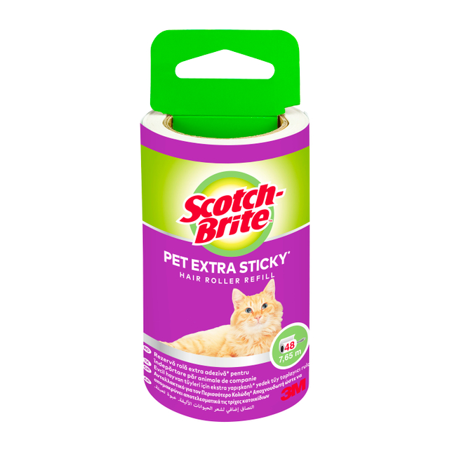 Сменный блок для ролика Scotch-Brite® для чистки одежды от шерсти животных, 48 листов