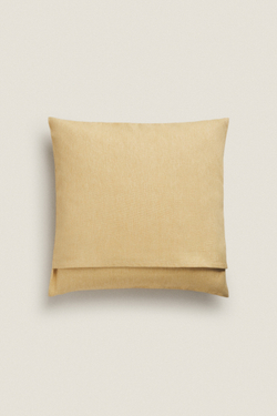 ZARA HOME ОДНОТОННЫЙ ЧЕХОЛ ДЛЯ ДЕКОРАТИВНОЙ ПОДУШКИ, ЖЕЛТЫЙ