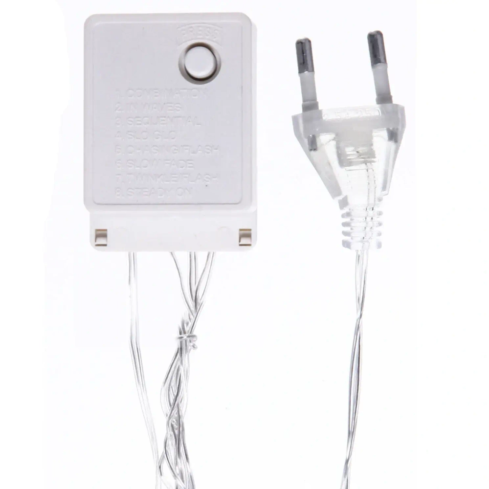 Гирлянда для дома БАХРОМА ш1,5м* в30/50 см 48 ламп LED, прозрачн. провод, 8 реж, IP-20, Белый