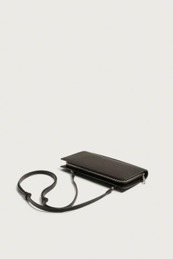 ZARA СУМКА-КОШЕЛЕК С РЕЛЬЕФНОЙ ТЕКСТУРОЙ XL, КОРИЧНЕВЫЙ