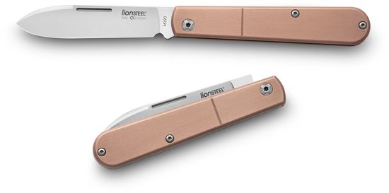 Складной нож Lion Steel "Barlow Slim Roundhead" L/CKS0111 CP P c клинком из стали Böhler M390 Microclean®, рукоять медь
