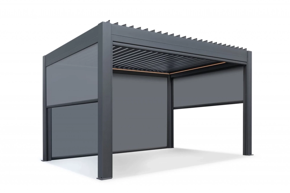 Экран текстиленовый для перголы 3 м Tagliamento Astrol Pergola, темно-серый