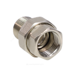 Соединитель латунь никель американка Ду 25 (1") прямой ВР/НР VALFEX VF.340.N.100