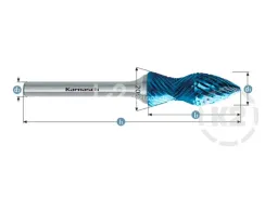 Комбинированная борфреза Karnasch Curve + Парабола с заостренной головкой
