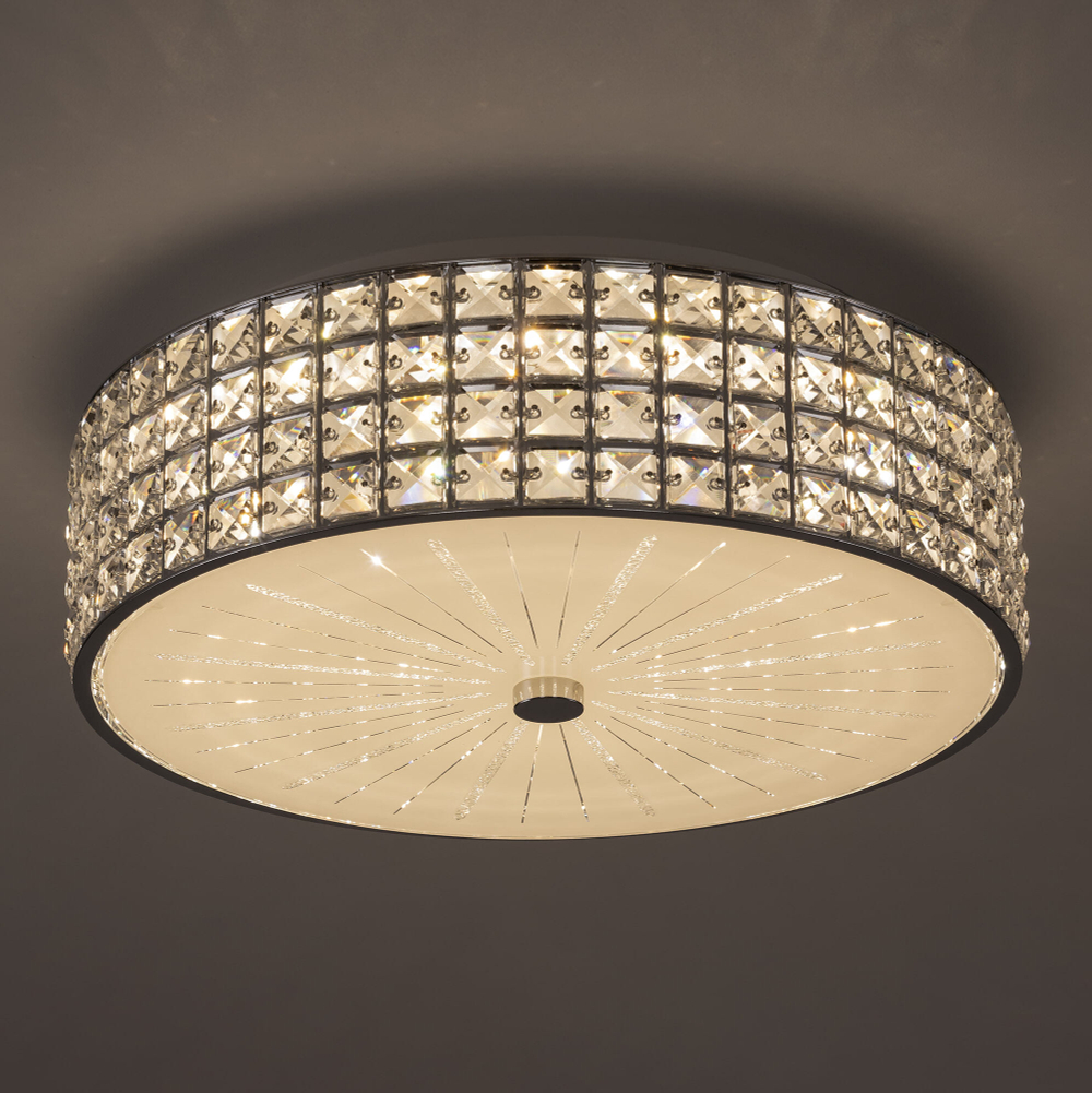 Citilux Портал CL32415G1 LED RGB Люстра хрустальная с пультом Хром