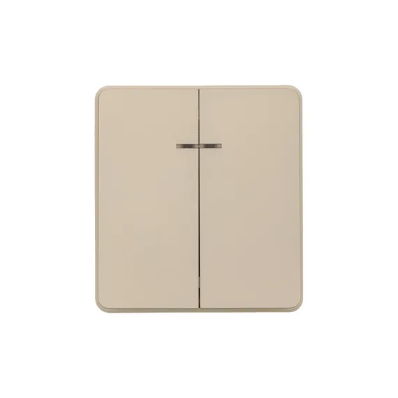 Переключатель проходной двухклавишный с подсветкой KRANZ Miele Round Шелк KR-78-0717-7