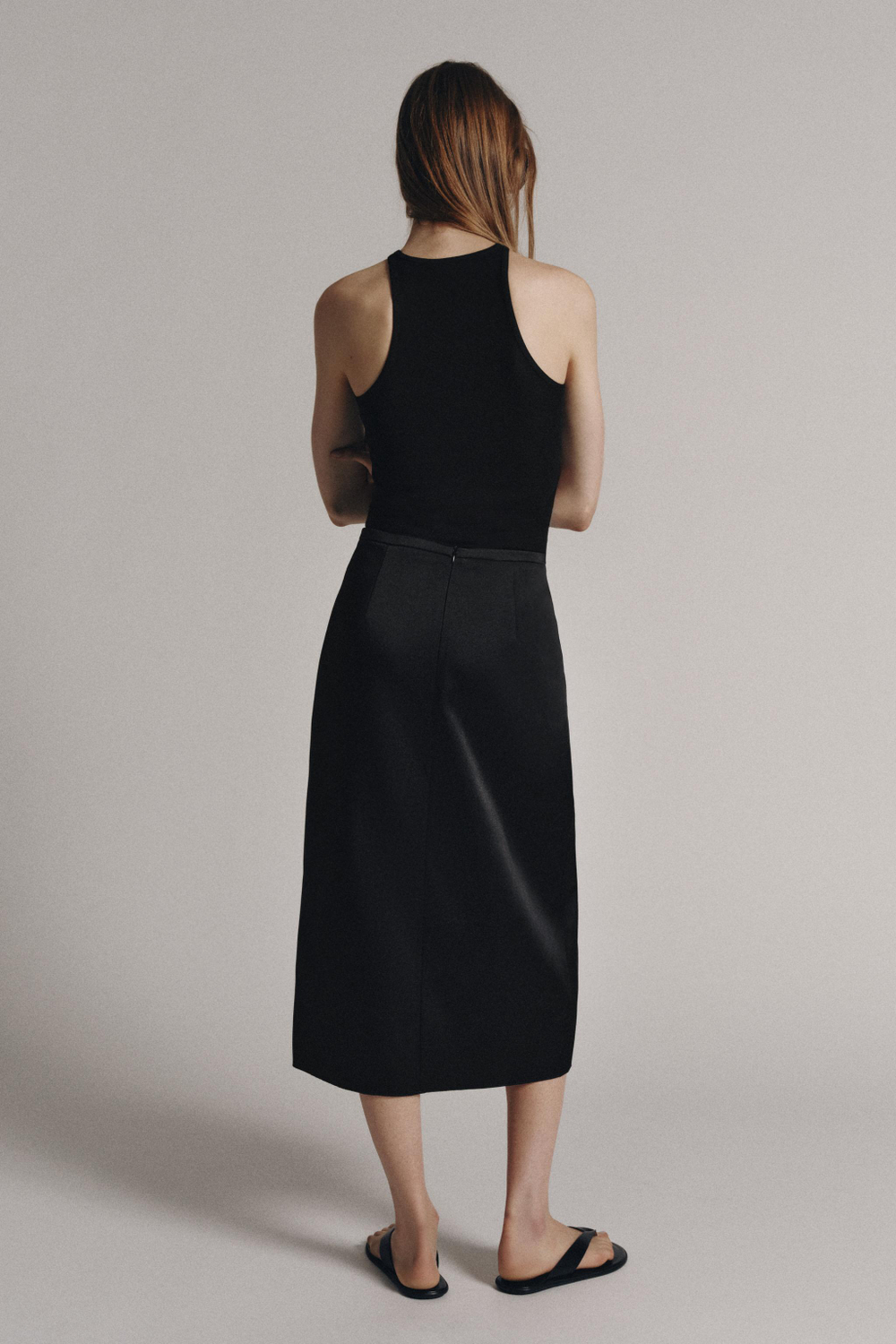 АТЛАСНАЯ ЮБКА С АЛАМАРАМИ ZW COLLECTION — ZARA